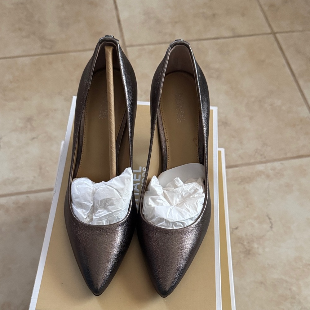 Michael Kors Shimmering Silver Heels